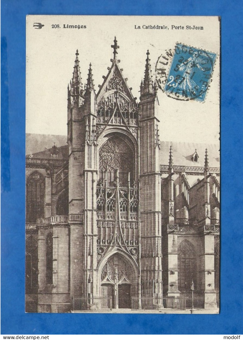 CPA - 87 - Limoges - La Cathédrale - Porte St-Jean - Circulée En 1927 - Limoges