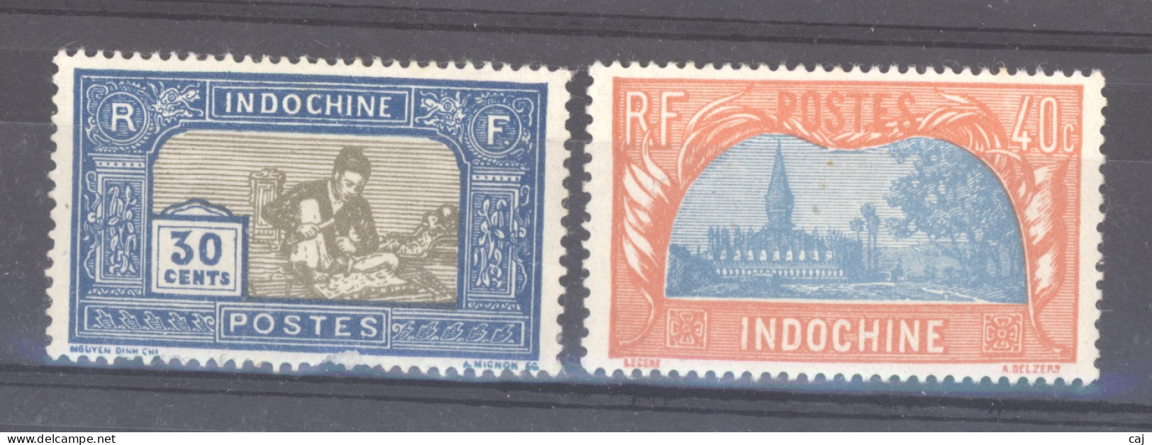 Indochine   :  Yv  142-43  * - Nuevos