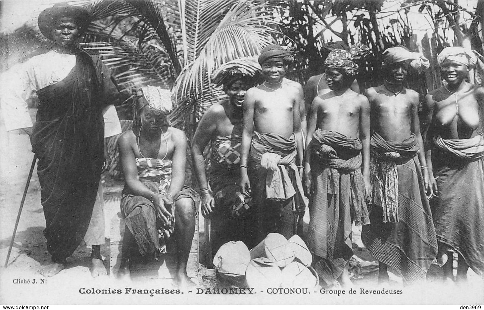 Afrique - Dahomey - COTONOU - Groupe De Revendeuses - Nue Ethnique - Dahome