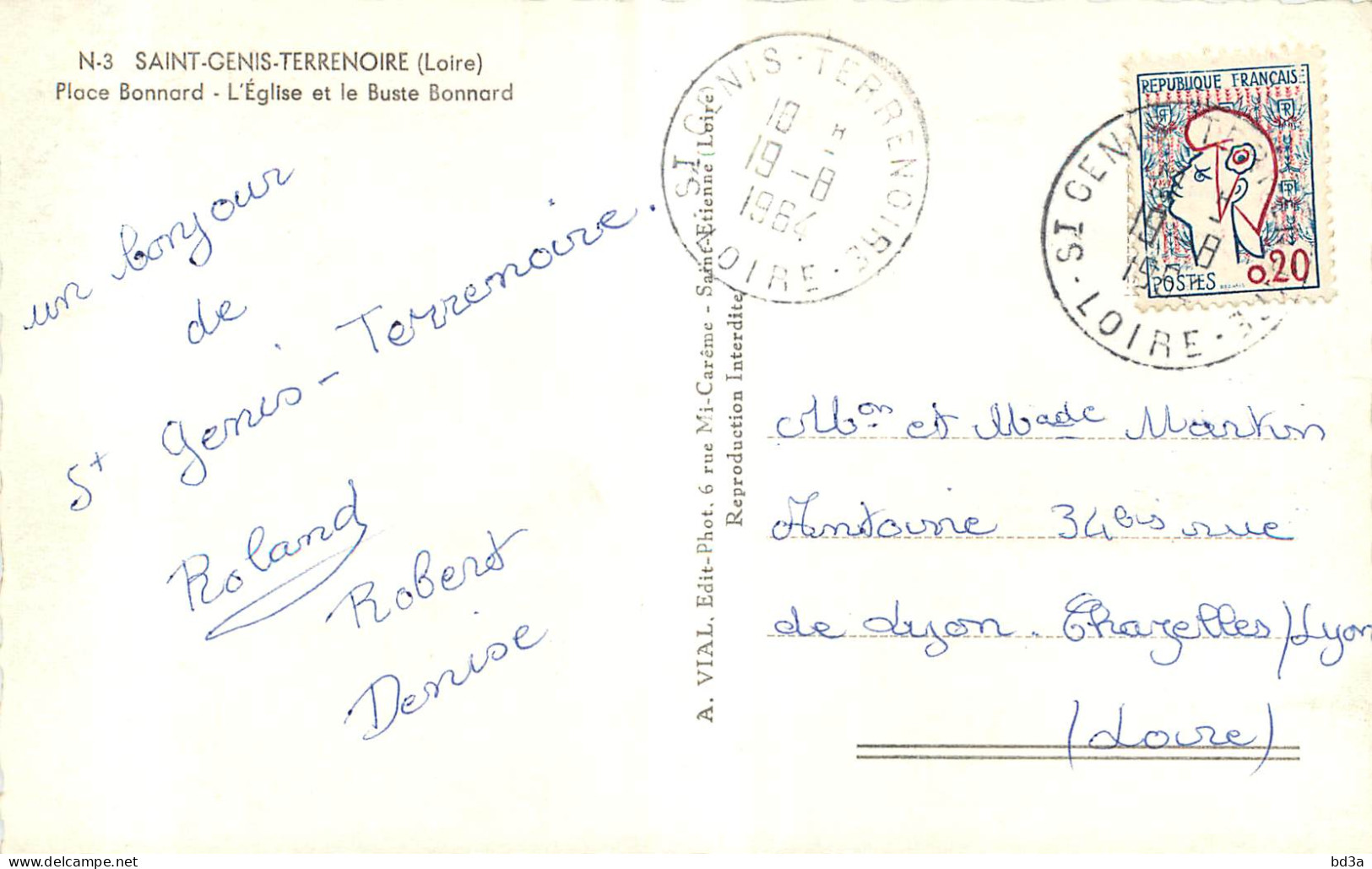 42 - SAINT GENIS - TERRENOIRE - PLACE BONNARD - Autres & Non Classés