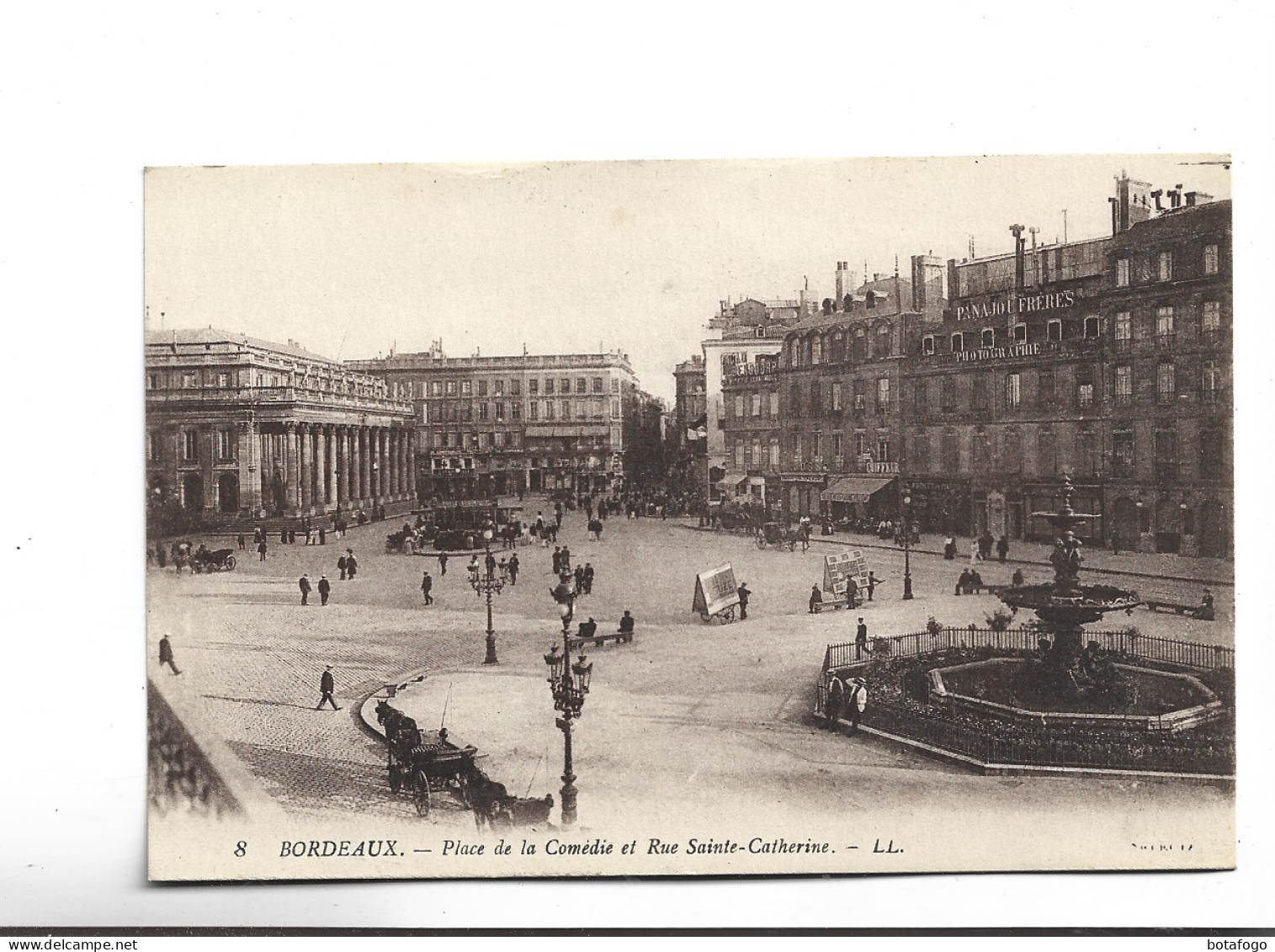 CPA DPT 33 BORDEAUX , PLACE DE LA COMEDIE  ET RUE STE CATHERINE En 1918! - Bordeaux