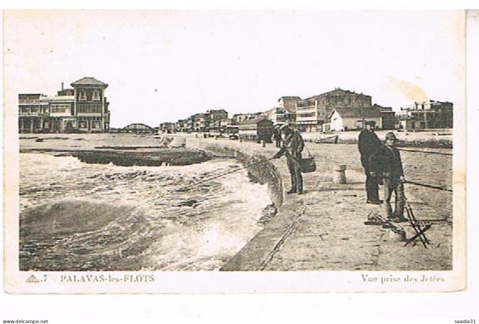 34  PALAVAS LES FLOTS  VUE PRISE DES JETEES 1944 - Palavas Les Flots