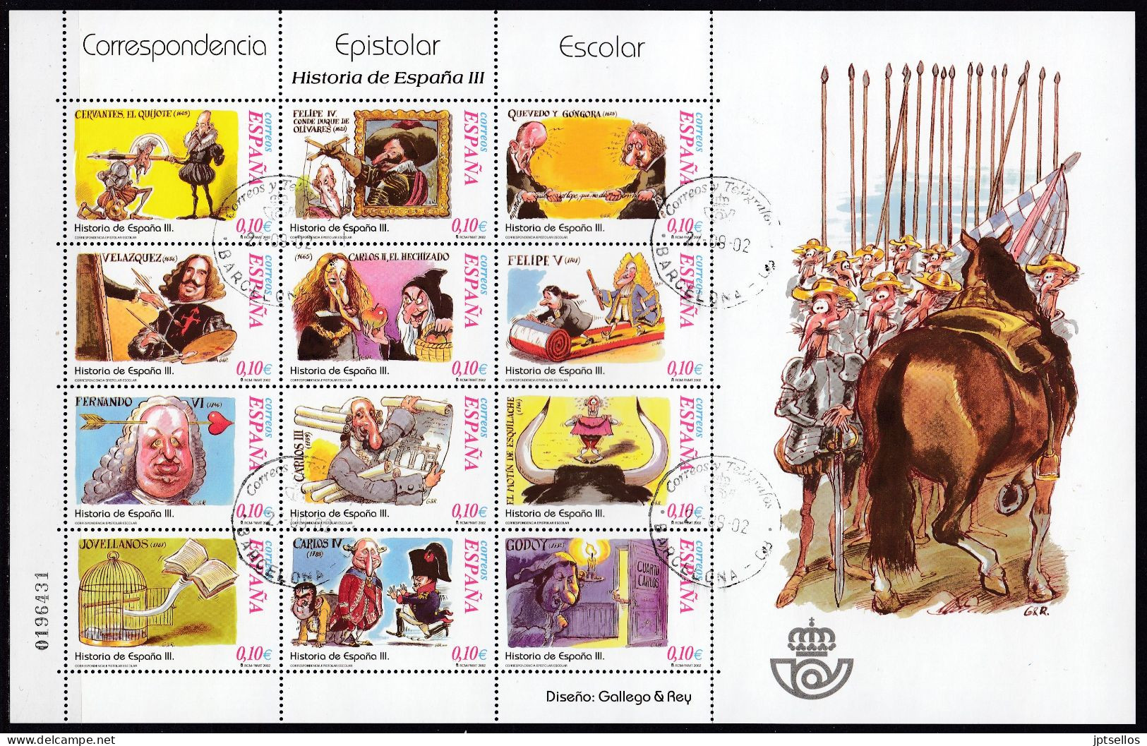 ESPAÑA 2001 Nº 3822/3833 (MP-76) USADO PRIMER DIA - Usados