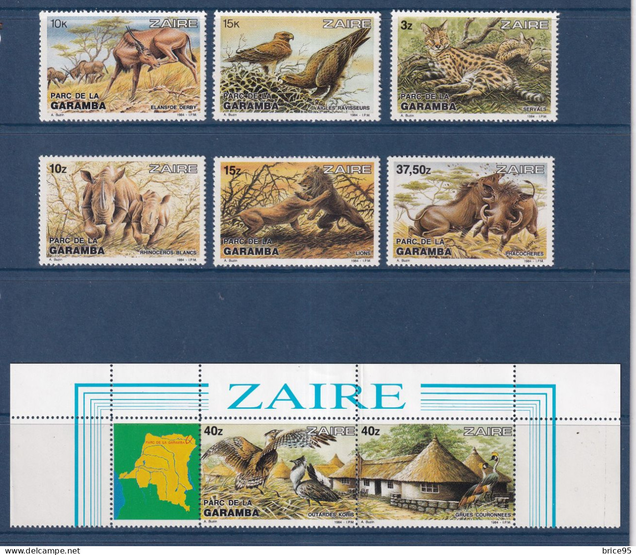 Zaïre - YT N° 1146 à 1153 ** - Neuf Sans Charnière - N° 1153 Plié - 1984 - Unused Stamps