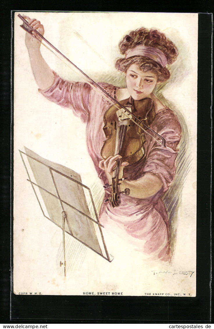 Künstler-AK F. Earl Christy: Dame Beim Geigenspiel  - Andere & Zonder Classificatie