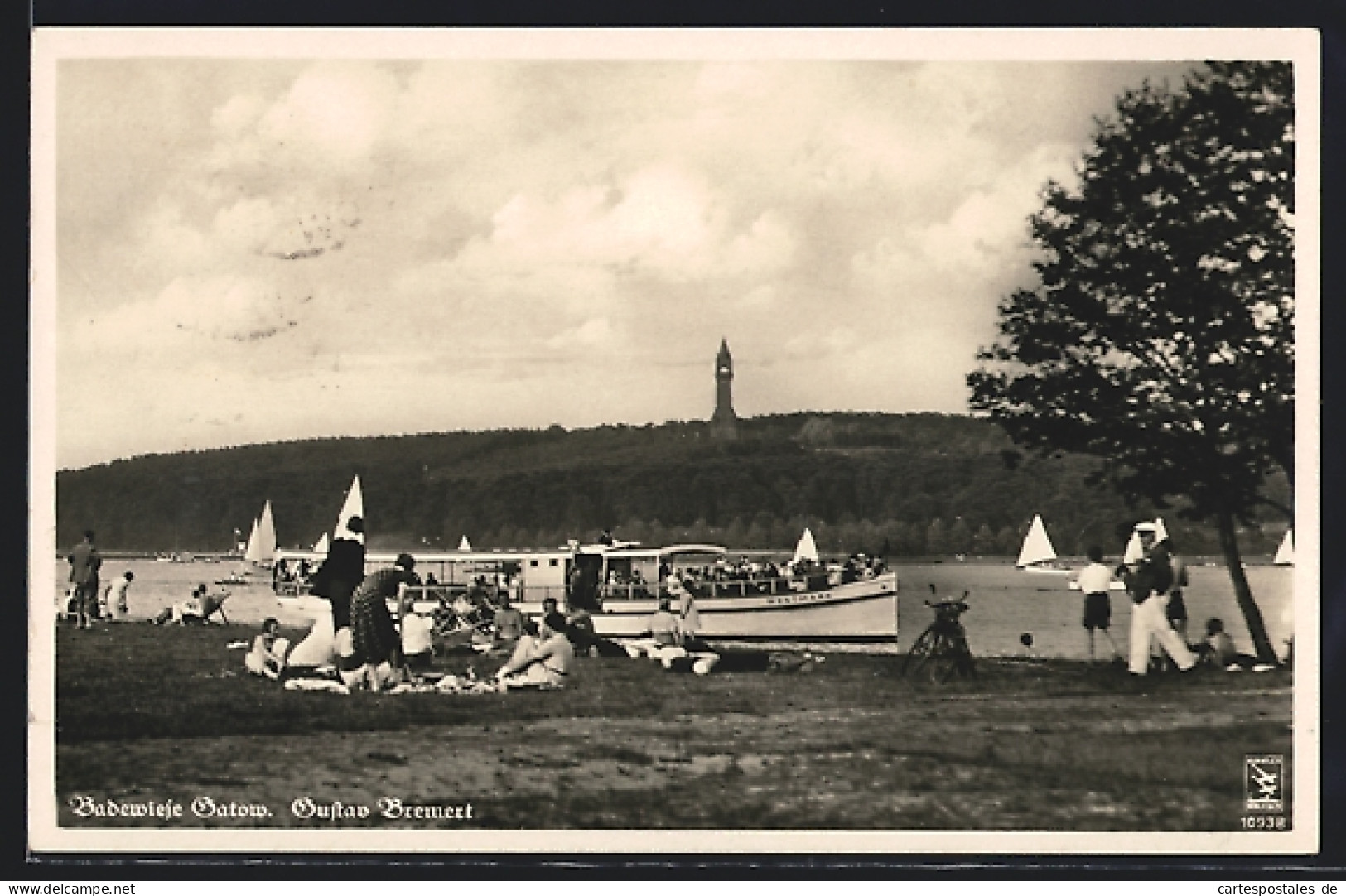 AK Gatow, Restaurant-Cafe Gustav Bremert, Badewiese Und Bootsanleger  - Spandau