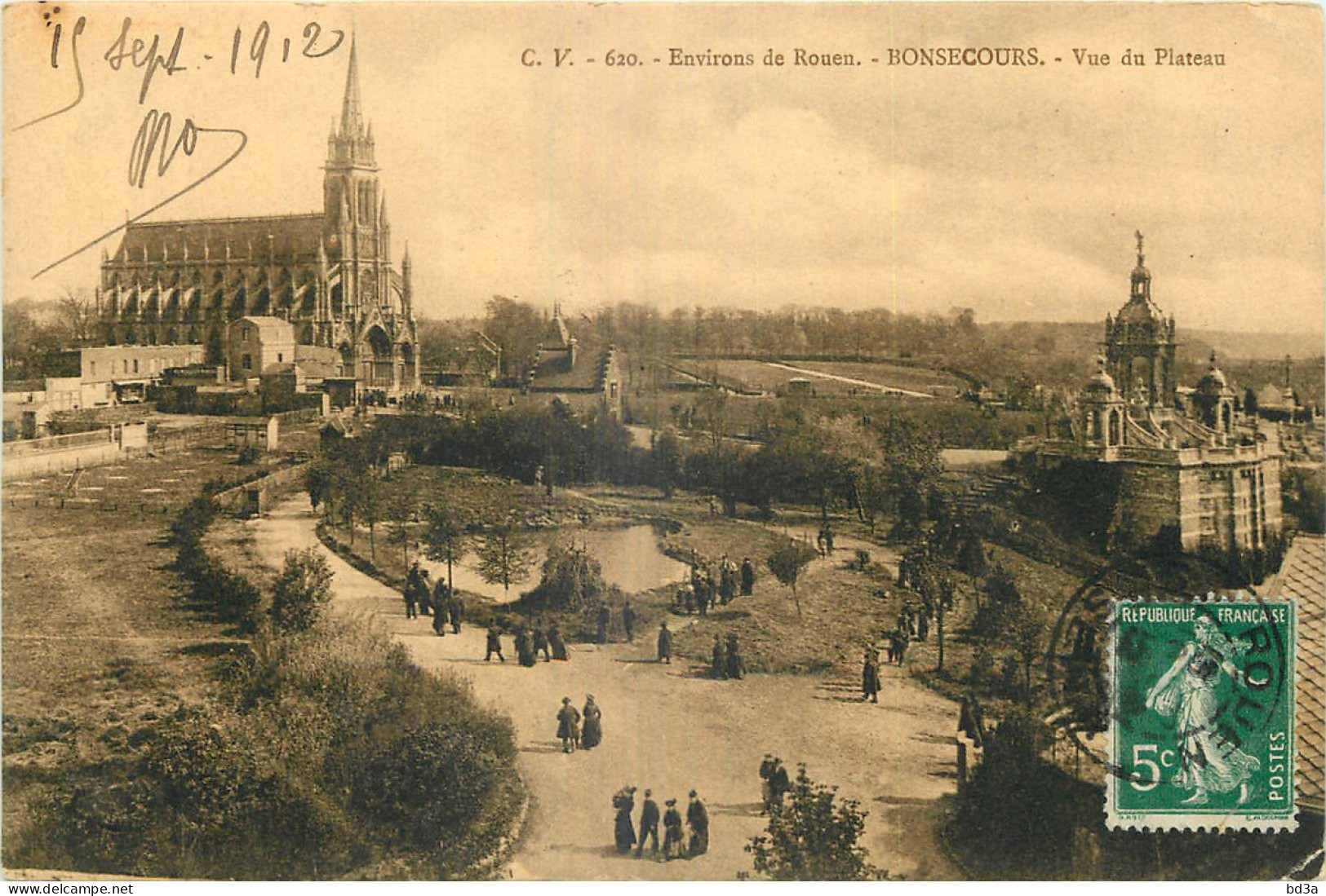 76 - ROUEN - BONSECOURS - VUE DU PLATEAU - Bonsecours