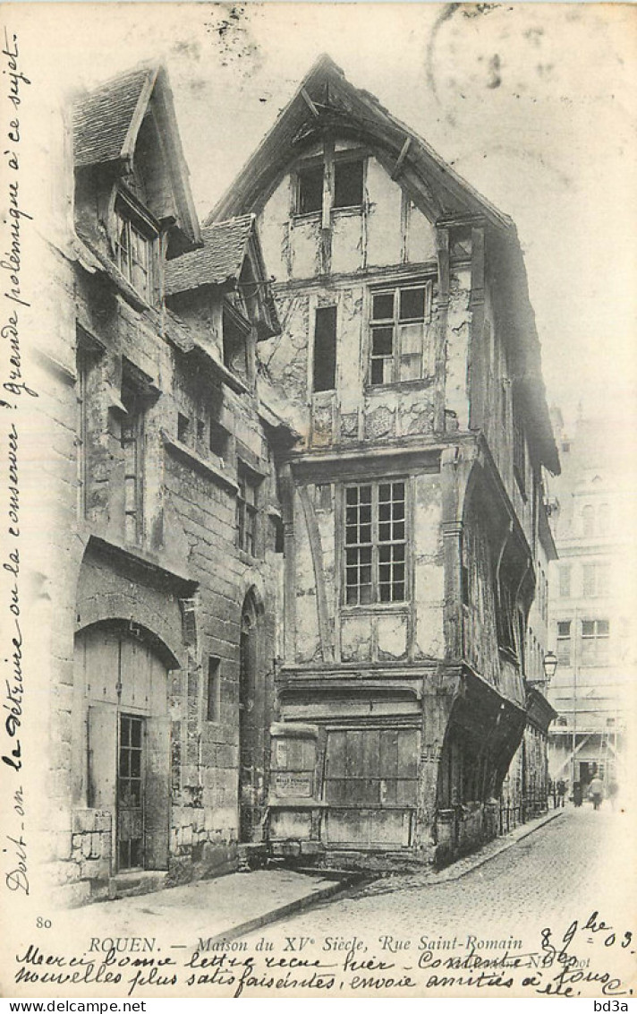 76 - ROUEN - MAISON - RUE SAINT ROMAIN - Rouen