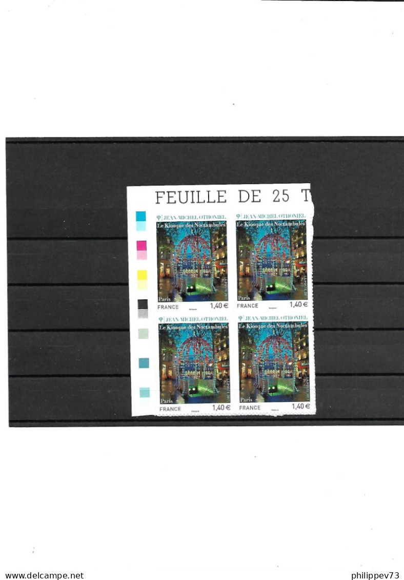 TP Autoadhésif Jean-Michel Othoniel , Le Kiosque Des Noctambules N° 525 X 4 Année 2011 N** - Unused Stamps