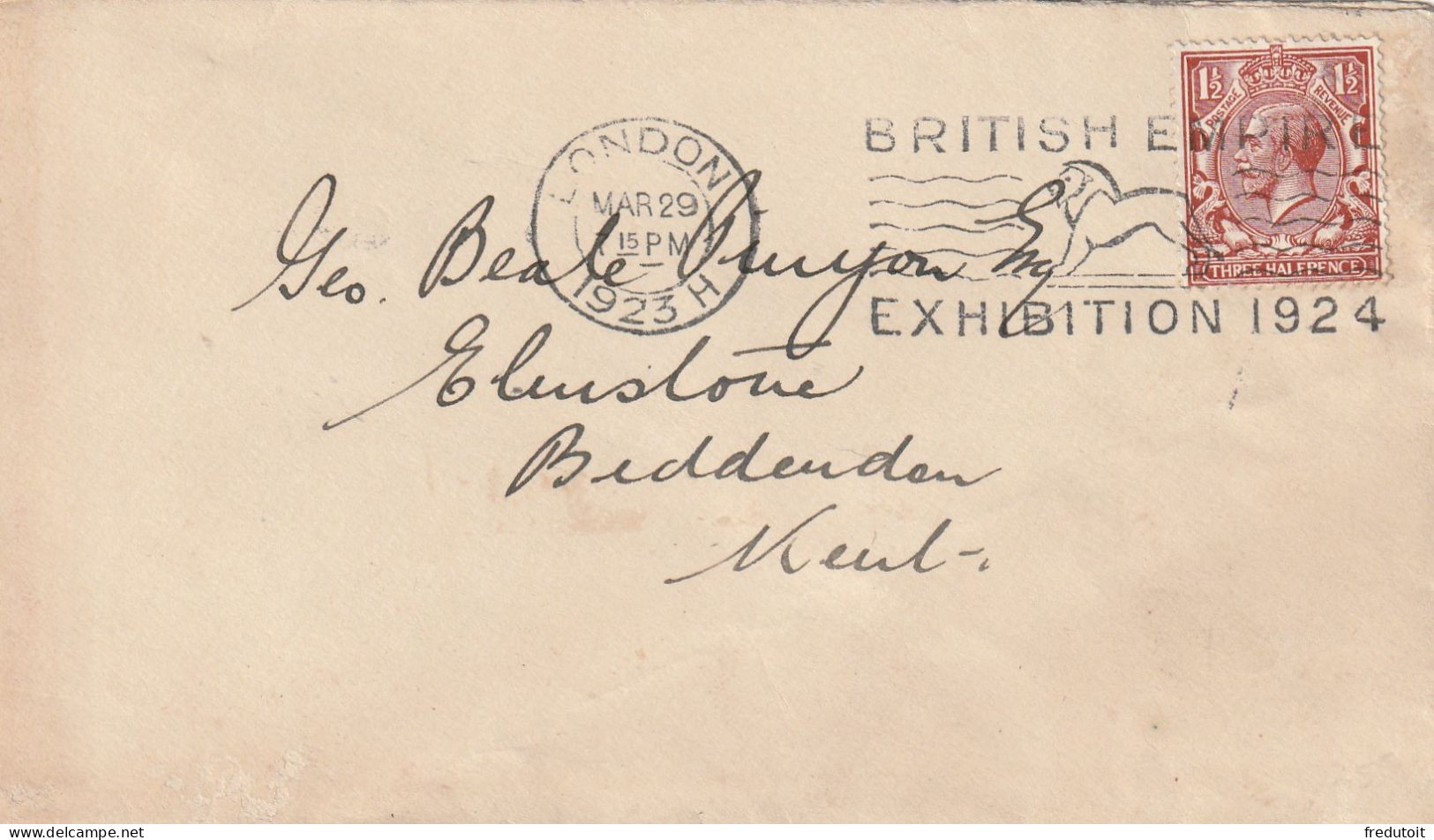 Grande Bretagne - LETTRE - London Le 29/03/1923 : British Empire Exhibition 1924 - Vignette "royal Horticultural Hall. - Brieven En Documenten