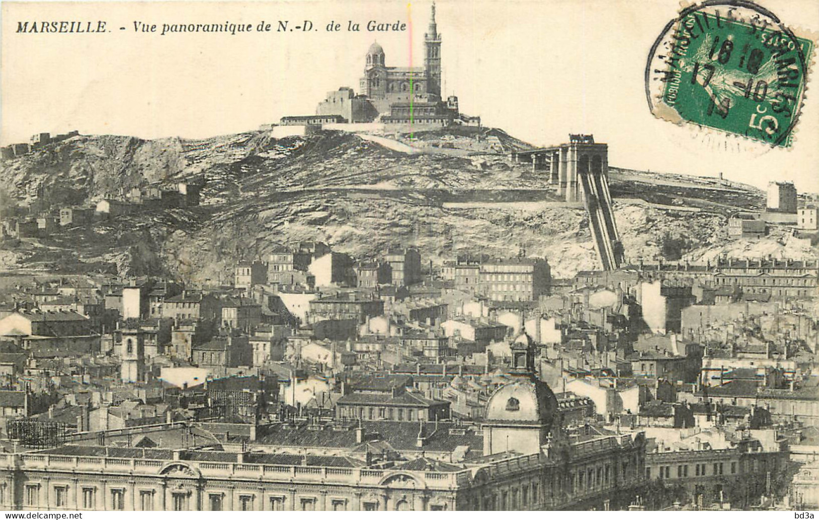 13 - MARSEILLE - NOTRE DAME DE LA GARDE - Notre-Dame De La Garde, Aufzug Und Marienfigur