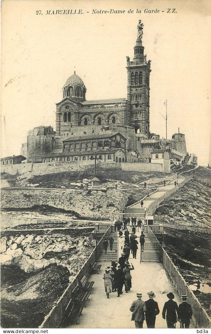 13 - MARSEILLE - NOTRE DAME DE LA GARDE - Notre-Dame De La Garde, Aufzug Und Marienfigur