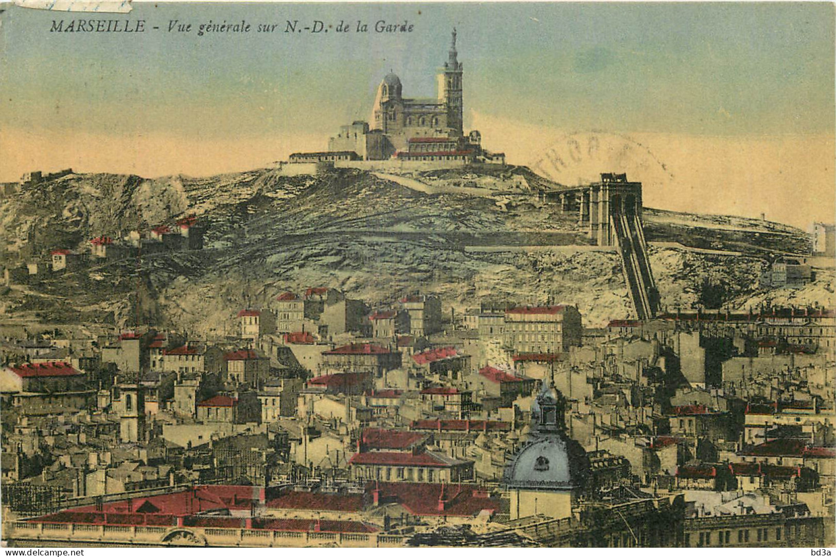 13 - MARSEILLE - NOTRE DAME DE LA GARDE - Notre-Dame De La Garde, Aufzug Und Marienfigur