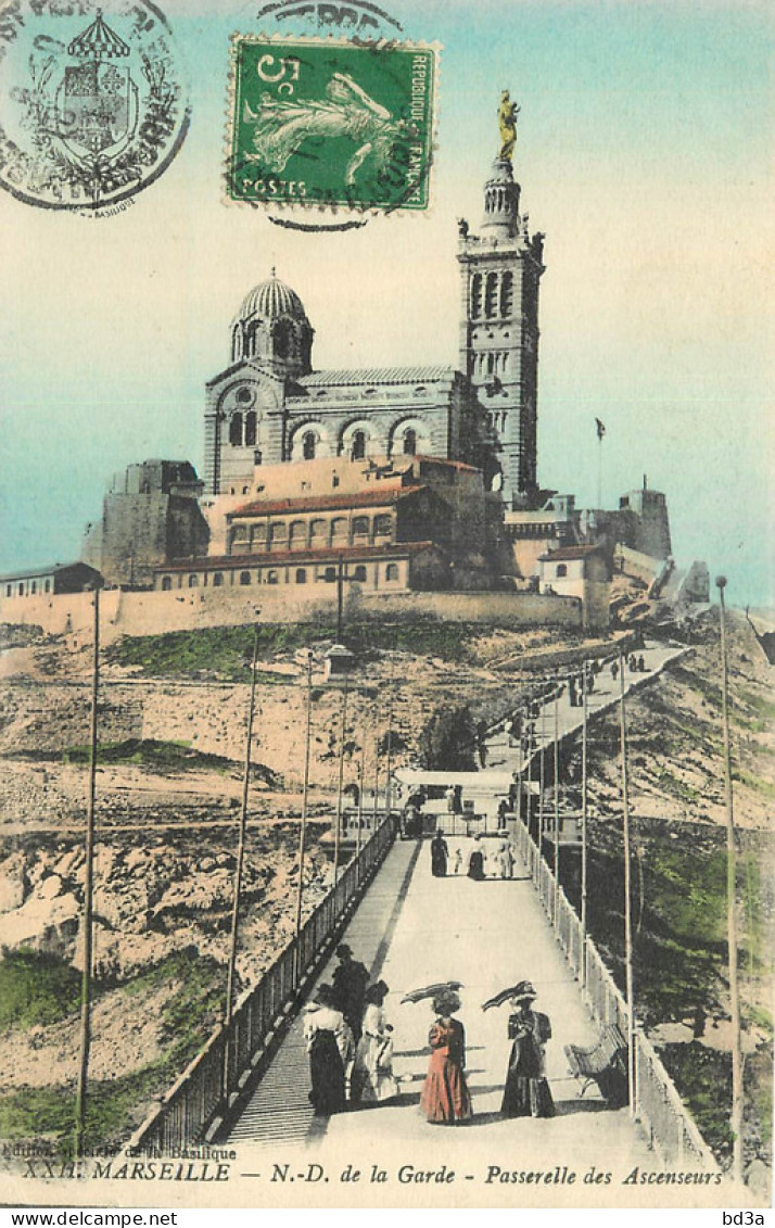 13 - MARSEILLE - NOTRE DAME DE LA GARDE - Notre-Dame De La Garde, Aufzug Und Marienfigur