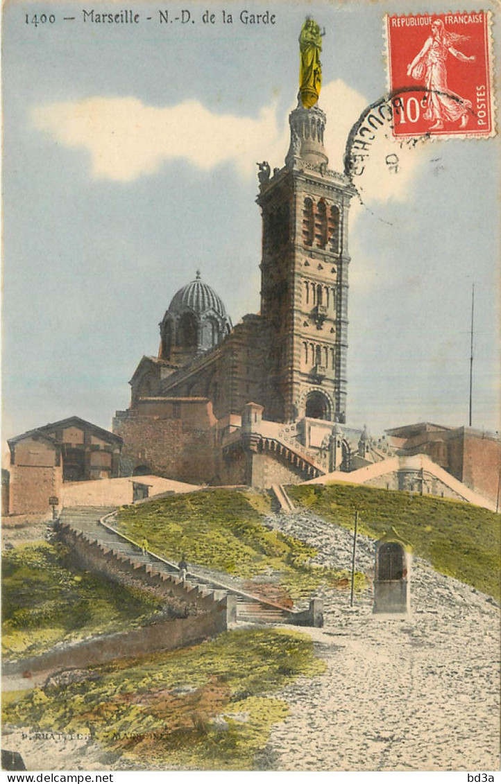 13 - MARSEILLE - NOTRE DAME DE LA GARDE - Notre-Dame De La Garde, Funicular Y Virgen