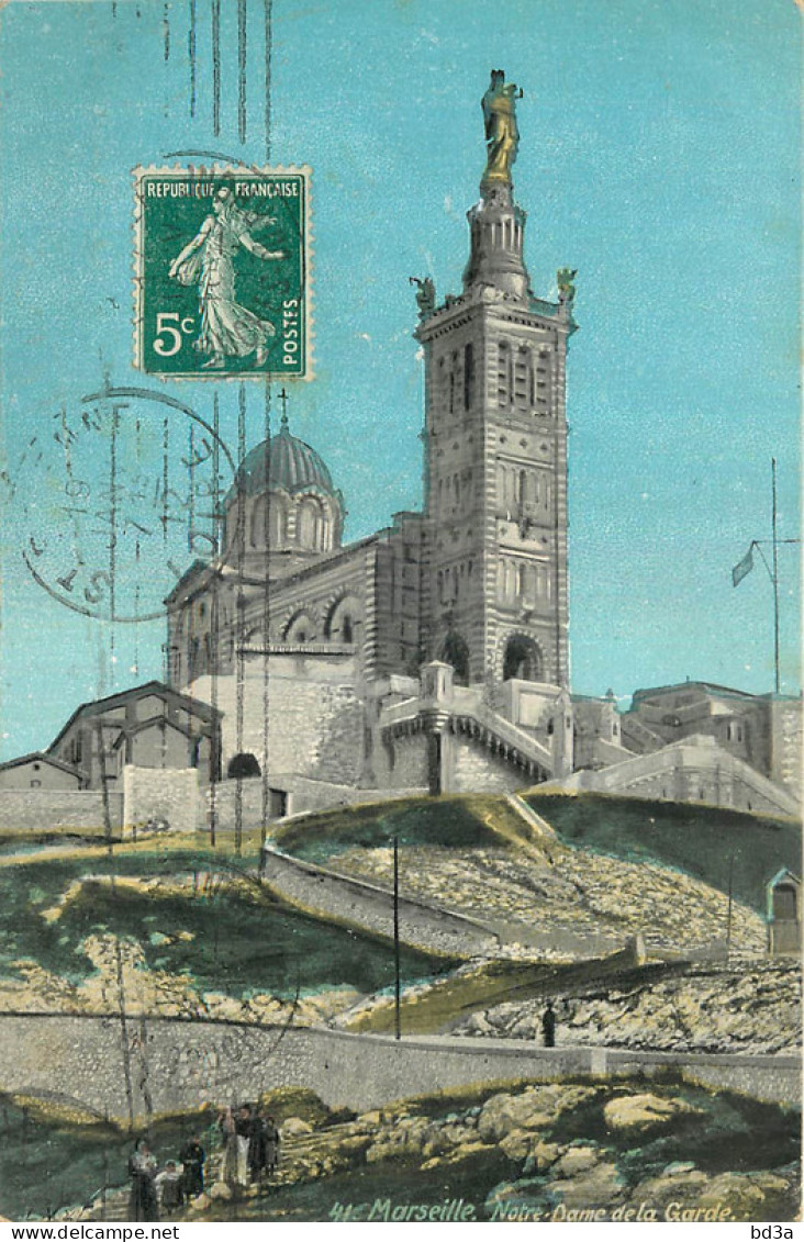 13 - MARSEILLE - NOTRE DAME DE LA GARDE - Notre-Dame De La Garde, Funicular Y Virgen