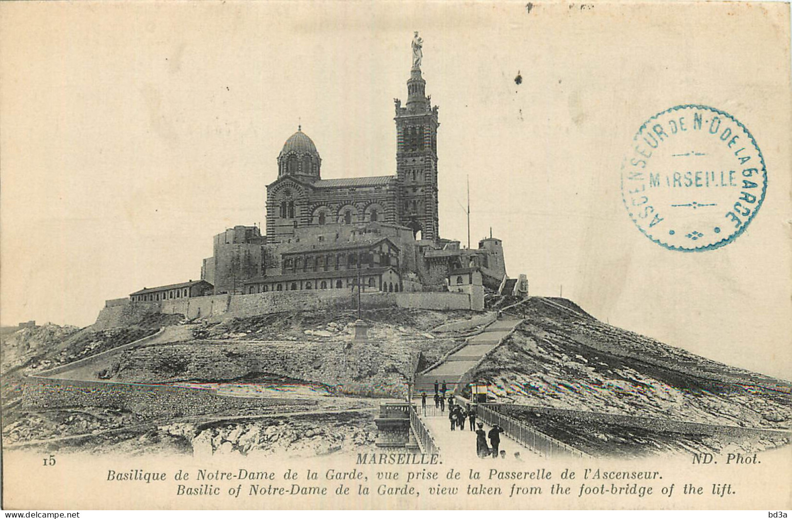 13 - MARSEILLE - NOTRE DAME DE LA GARDE - Notre-Dame De La Garde, Aufzug Und Marienfigur