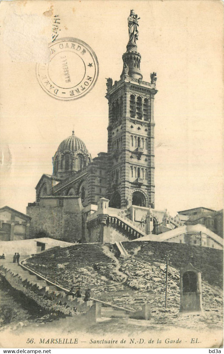 13 - MARSEILLE - NOTRE DAME DE LA GARDE - Notre-Dame De La Garde, Aufzug Und Marienfigur