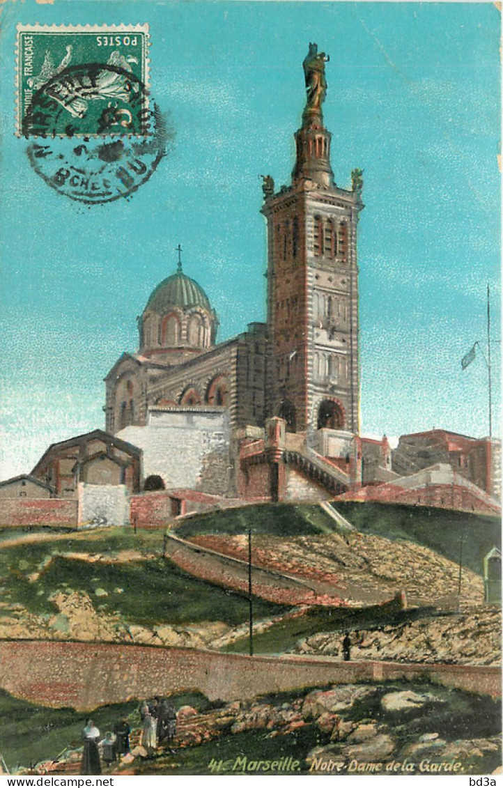 13 - MARSEILLE - NOTRE DAME DE LA GARDE - Notre-Dame De La Garde, Aufzug Und Marienfigur