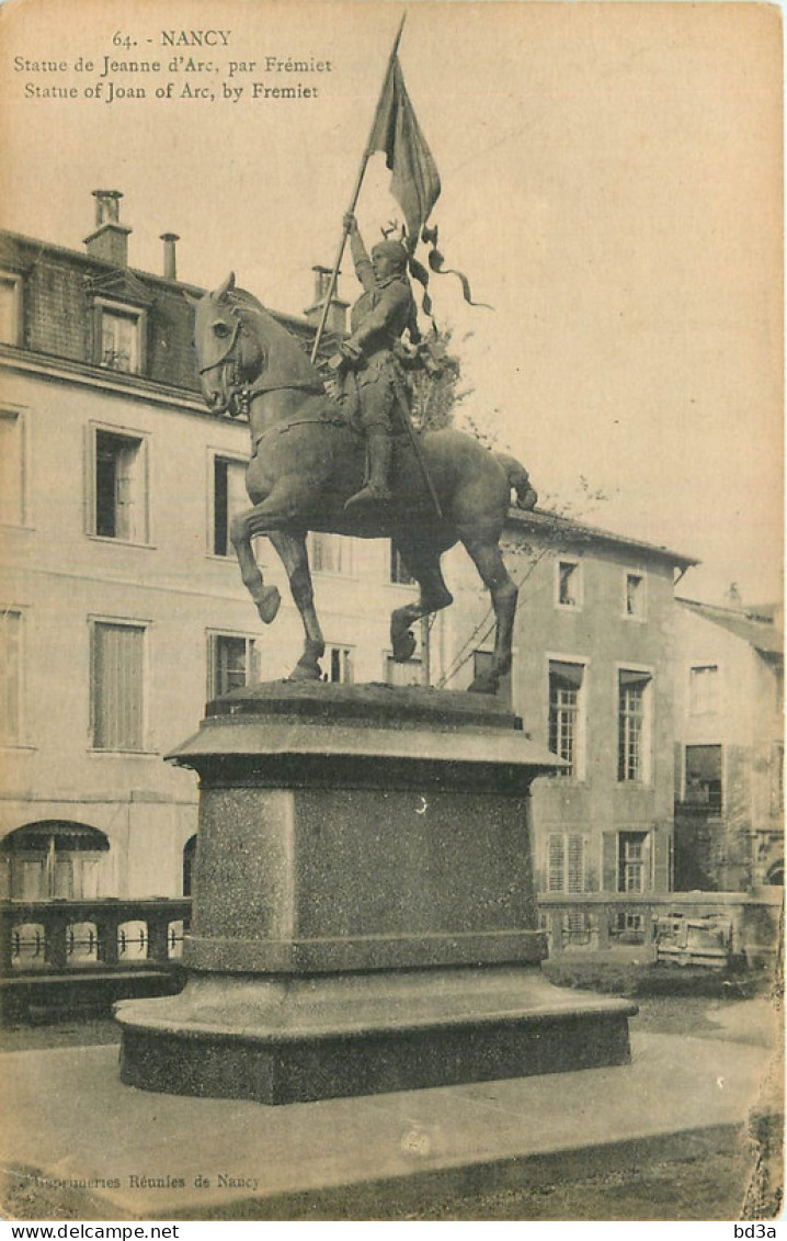 54 - NANCY - STATUE DE JEANNE D'ARC - Nancy