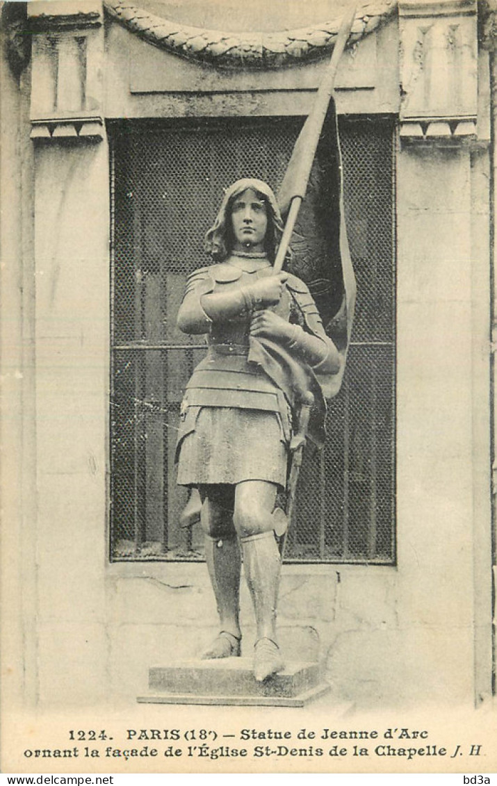 75 - PARIS - STATUE DE JEANNE D'ARC - EGLISE SAINT DENIS DE LA CHAPELLE - Altri & Non Classificati