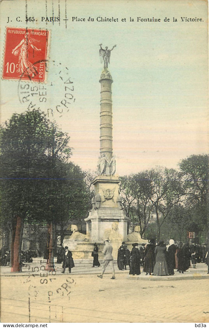 75 - PARIS - PLACE DU CHATELET - FONTAINE VICTOIR - Distretto: 01