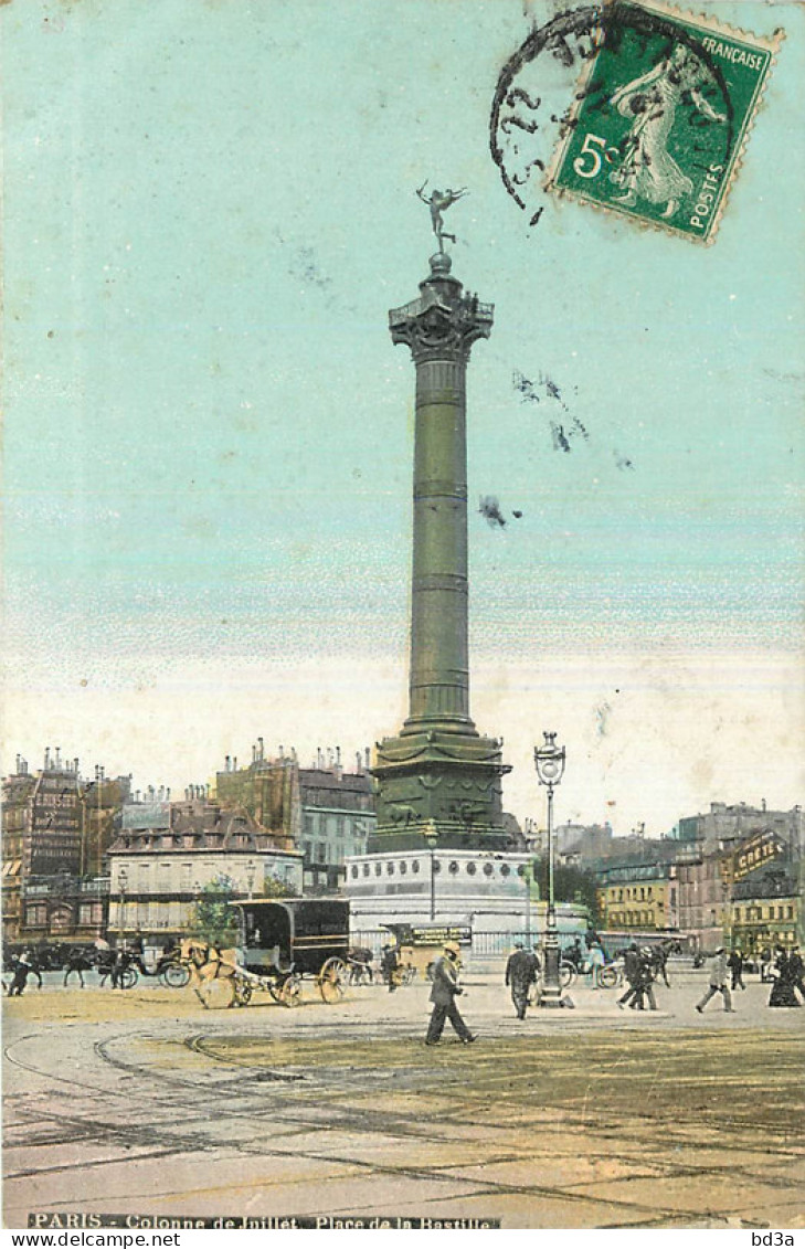 75 - PARIS - PLACE DE LA BASTILLE - COLONNE DE JUILLET - Andere Monumenten, Gebouwen