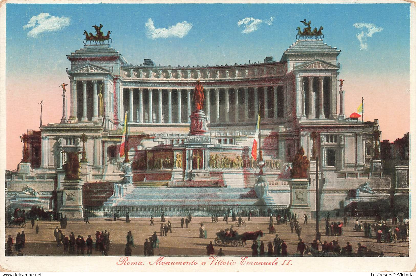 ITALIE - Roma - Monumento A Vittorio Emanuele Ll - Animé - Carte Postale Ancienne - Andere Monumenten & Gebouwen