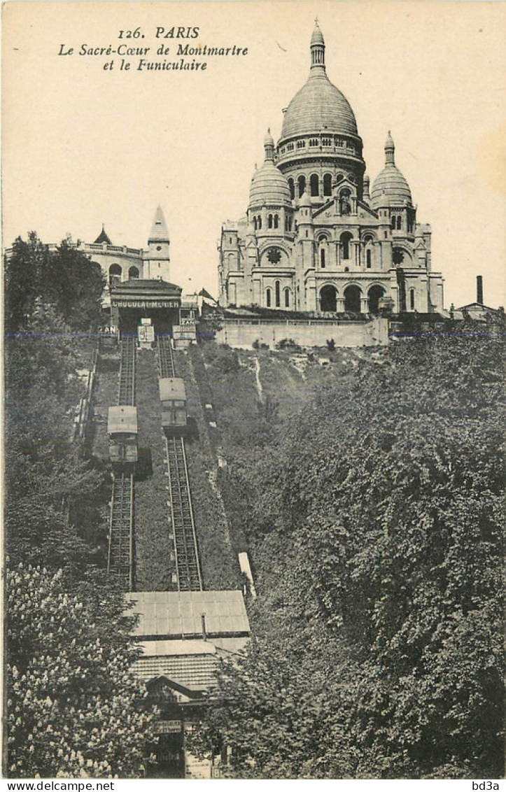 75 - PARIS - SACRE COEUR ET MONTMARTRE FUNICULAIRE - Sacré Coeur