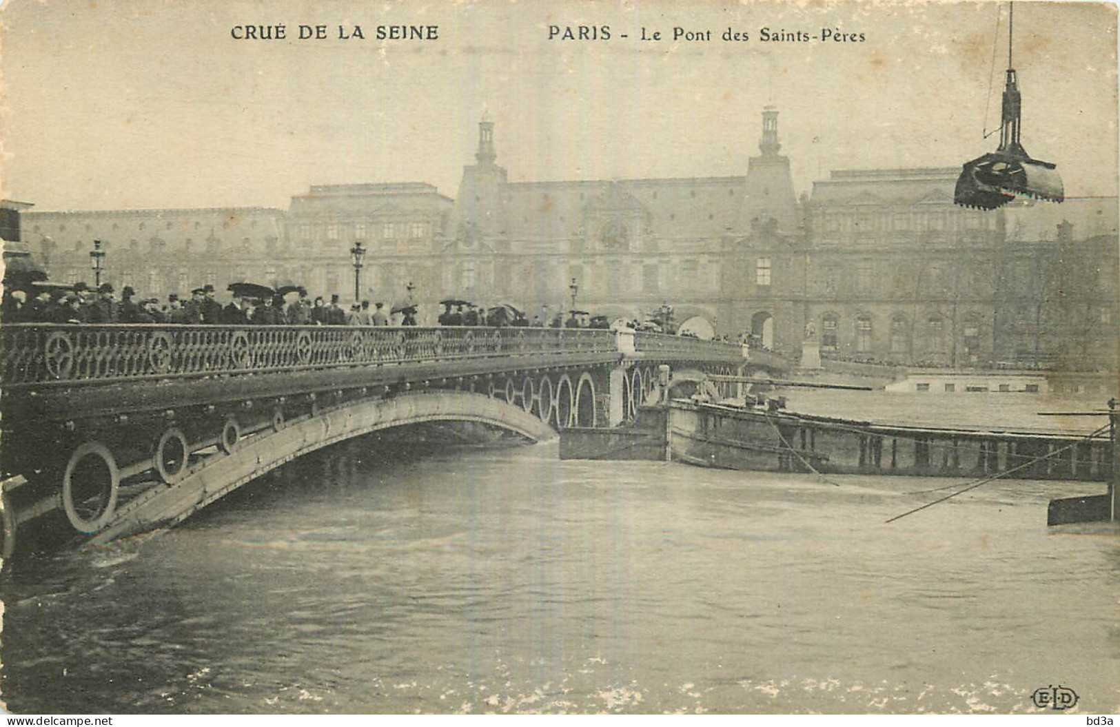 75 - PARIS - CRUE DE LA SEINE - PONT DES SAINTS PERES - Inondations De 1910