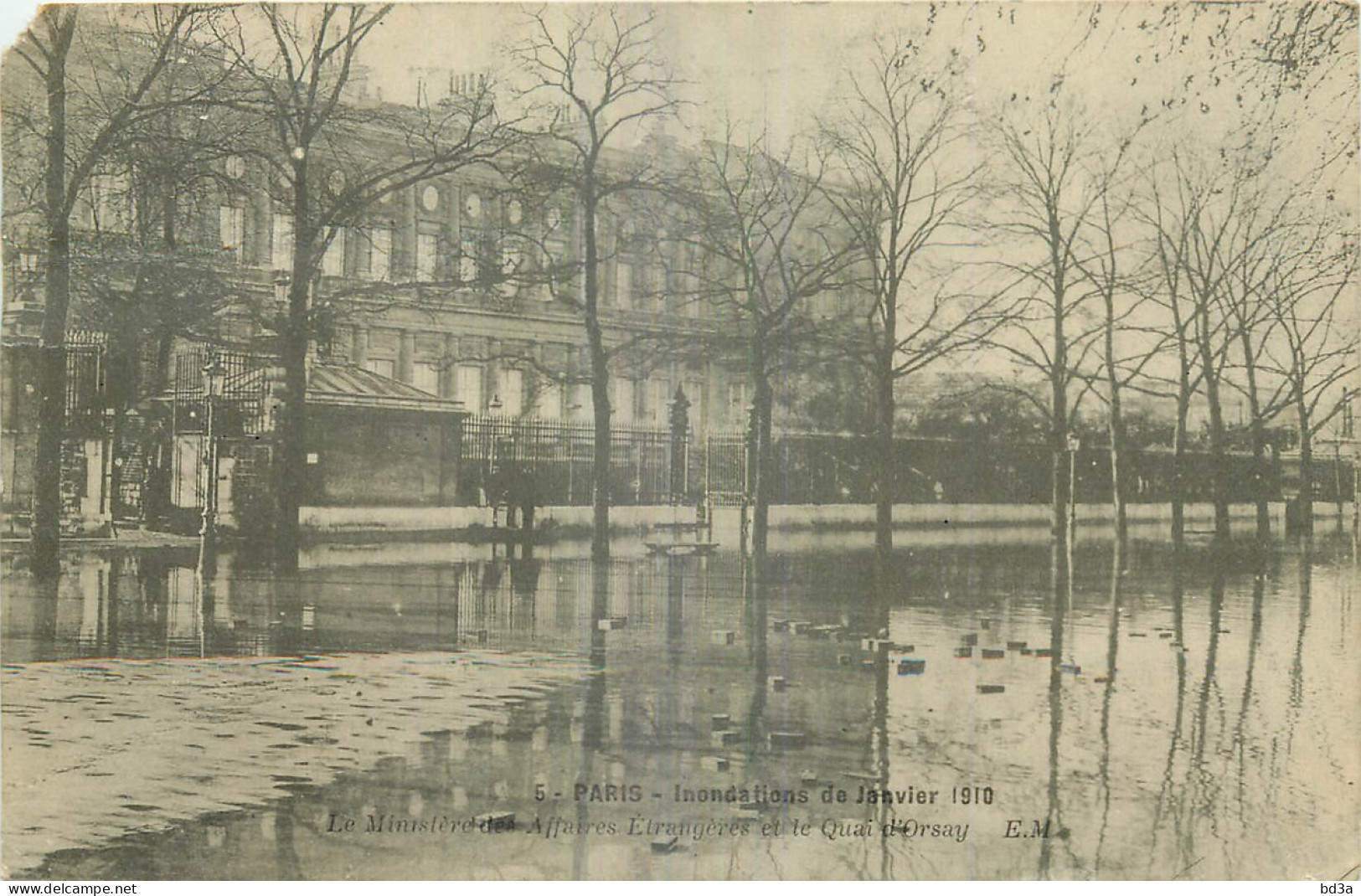 75 - PARIS - INONDATIONS DE 1910 - MINISTERE DES AFFAIRES ETRANGERES - Paris Flood, 1910
