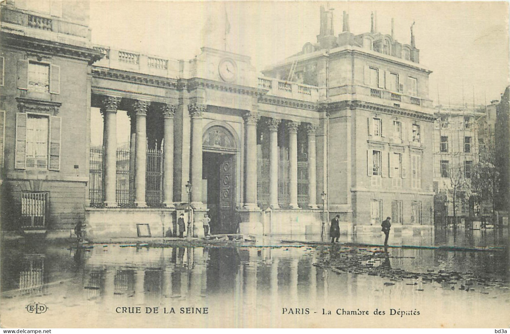 75 - PARIS - CRUE DE LA SEINE - LA CHAMBRE DES DEPUTES - Überschwemmung 1910