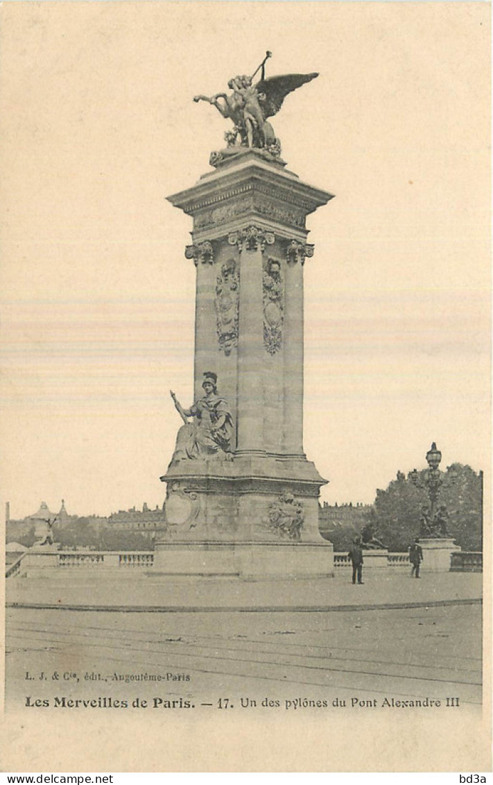 75 - LES MERVEILLES DE PARIS - UN DES PYLONES DU PONT ALEXANDRE III - Lotes Y Colecciones