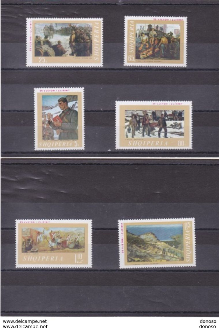 ALBANIE 1969 Peintures Albanaises, Libération De 1945 Yvert 1161-1166, Michel 1339-1344 NEUF** MNH Cote 6,50 Euros - Albanie