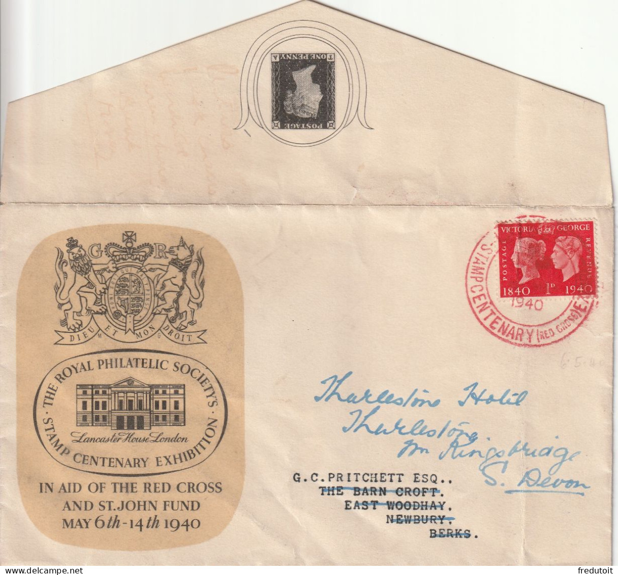 Grande Bretagne - LETTRE - London Le 06/05/1940 : Stamp Centenary Exhibition. - Storia Postale