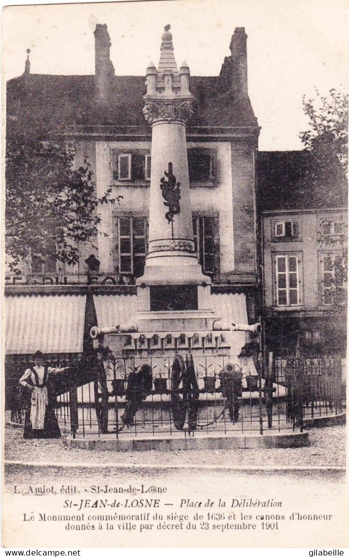 21 - Cote D Or -  SAINT JEAN  De LOSNE - Place De La Deliberation - Monument Aux Morts - Other & Unclassified