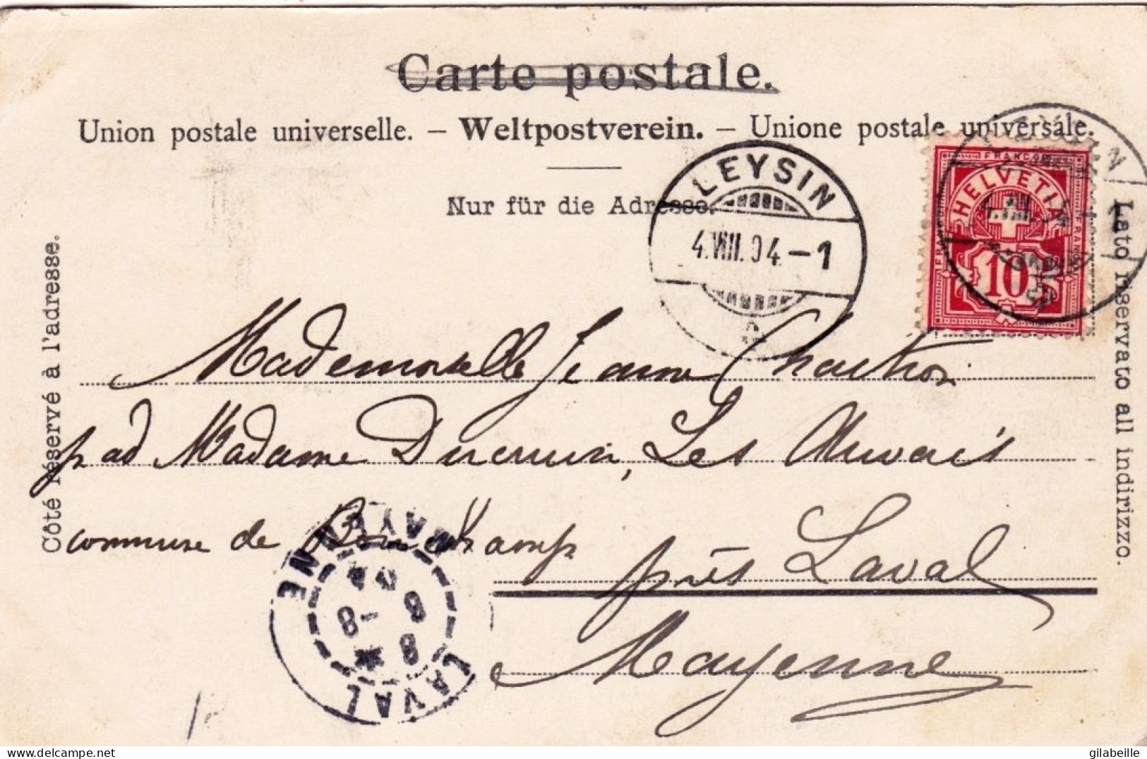 Vaud -LAUSANNE Et Les Alpes - 1904 - Other & Unclassified