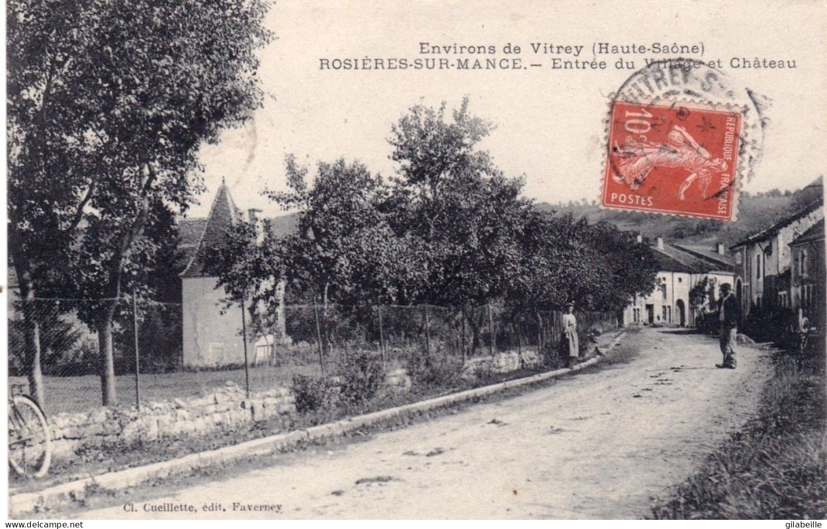 70 - Haute Saone -  ROSIERES Sur MANCE - Entée Du Village Et Chateau - Other & Unclassified