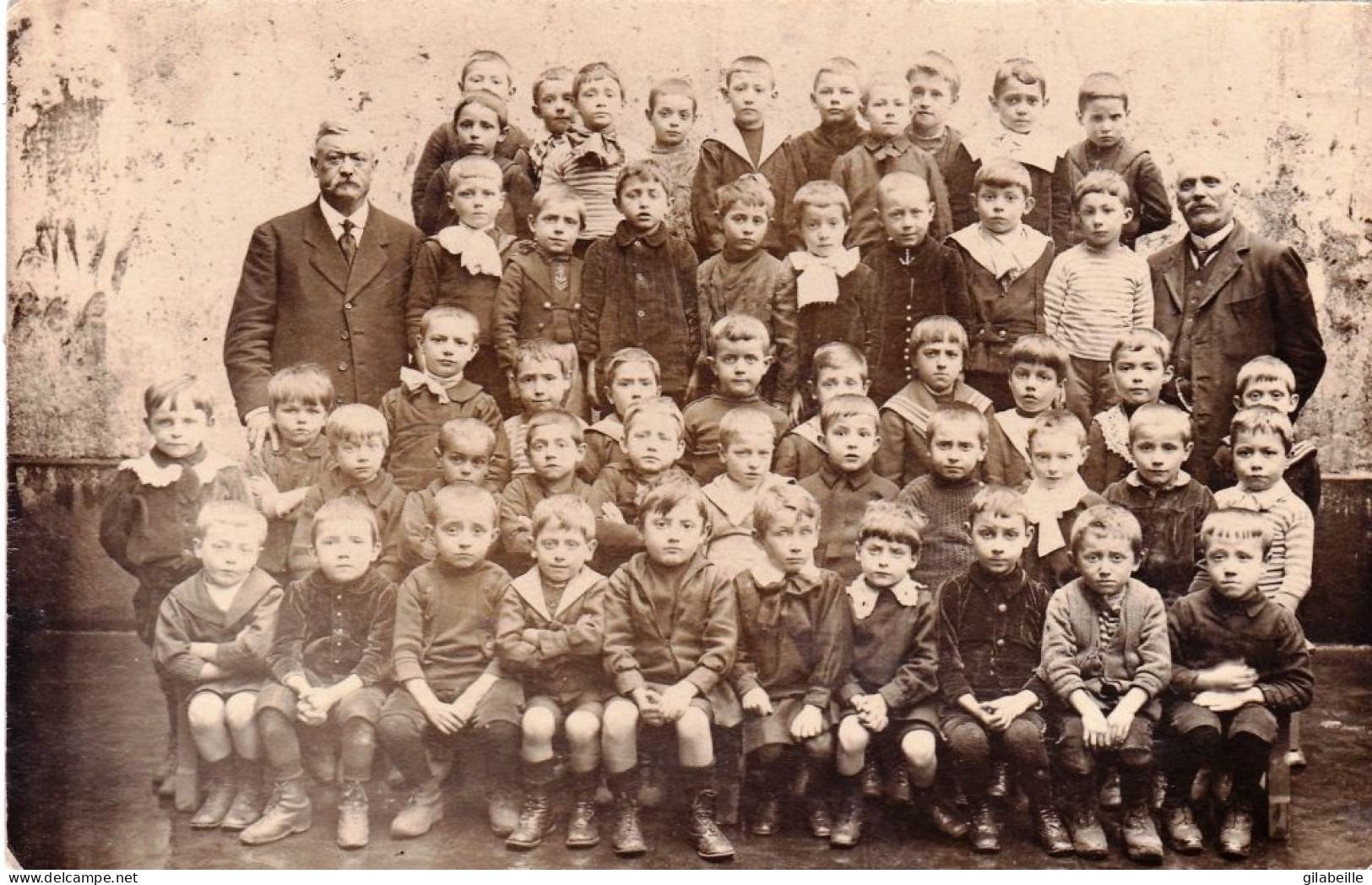  Carte Photo - Photo De La Petite Classe Avec Leurs Professeurs - Photographie