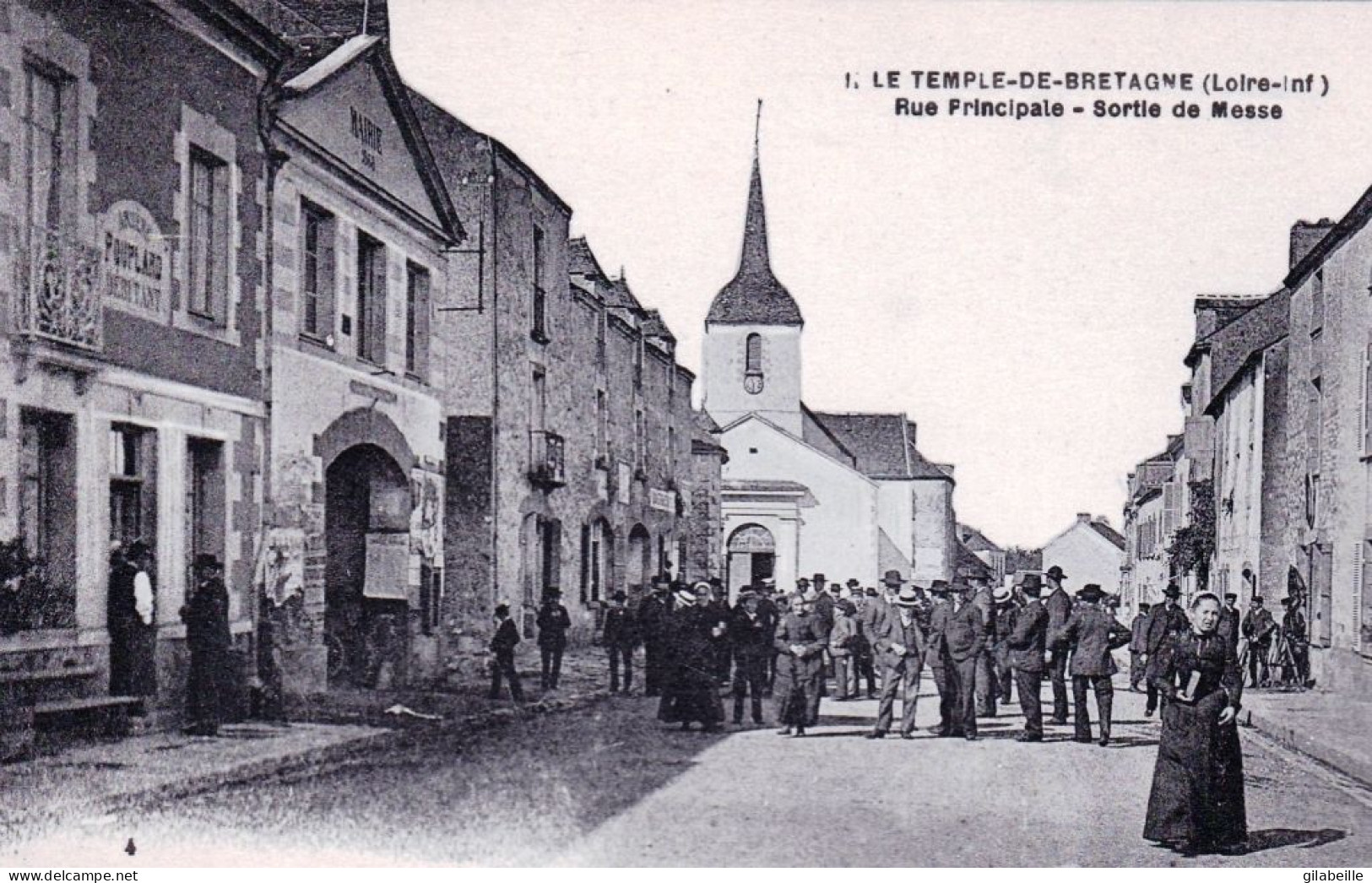 44 - Loire Atlantique -  LE TEMPLE De BRETAGNE - Rue Principale - Sortie De Messe - Other & Unclassified