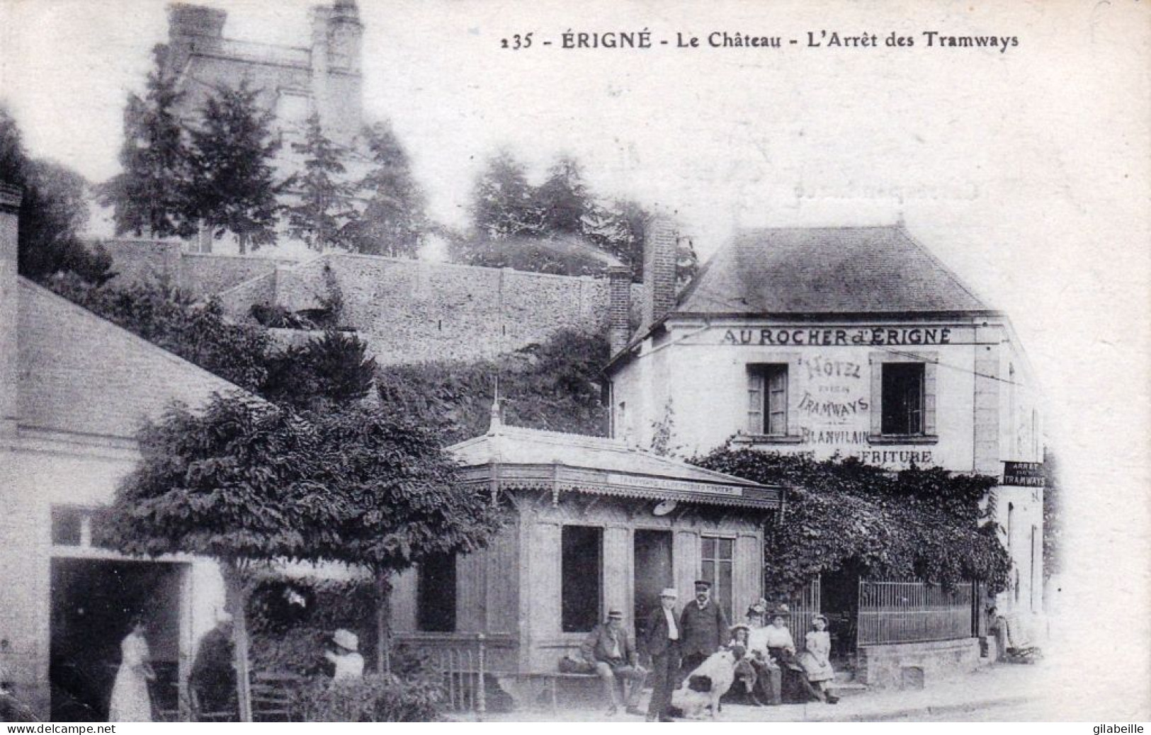 49 - Maine Et Loire -  ERIGNE - Le Chateau - L Arret Des Tramways - Sonstige & Ohne Zuordnung