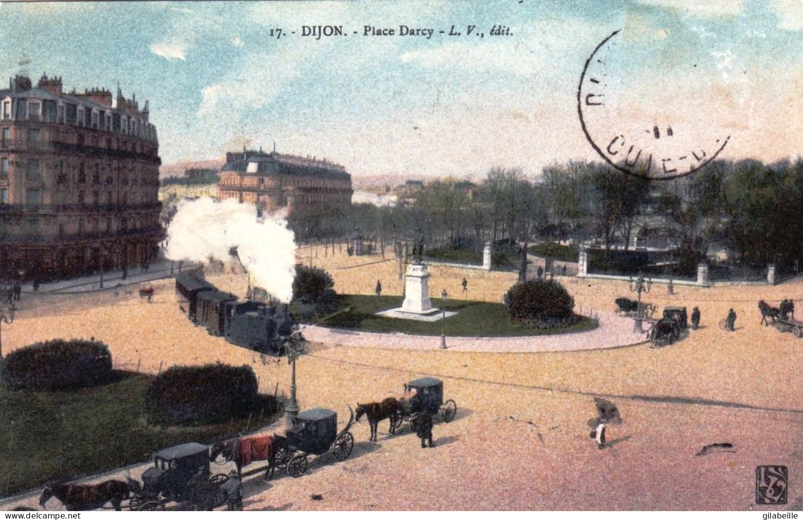 21 - Cote D Or -  DIJON - Place Darcy - Train Vapeur Sur La Place - Dijon