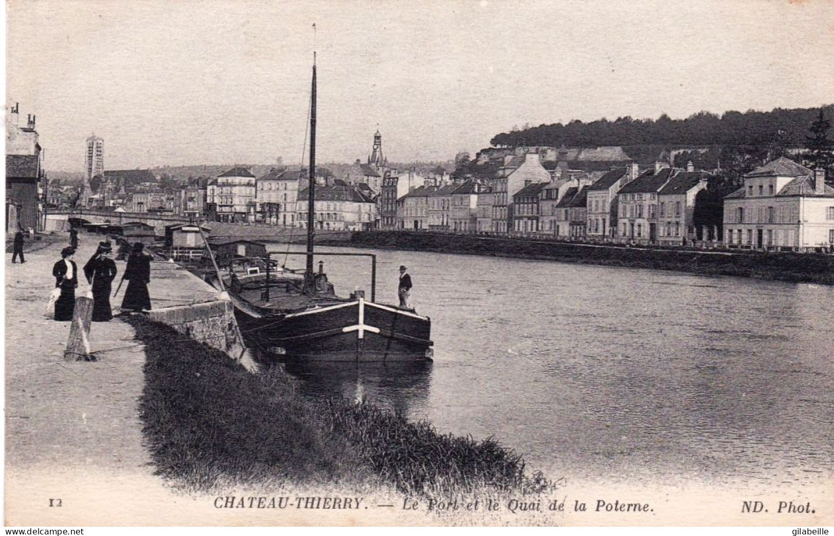 02 - Aisne -  CHATEAU THIERRY - Le Port Et Le Quai De La Poterne - Peniche - Chateau Thierry