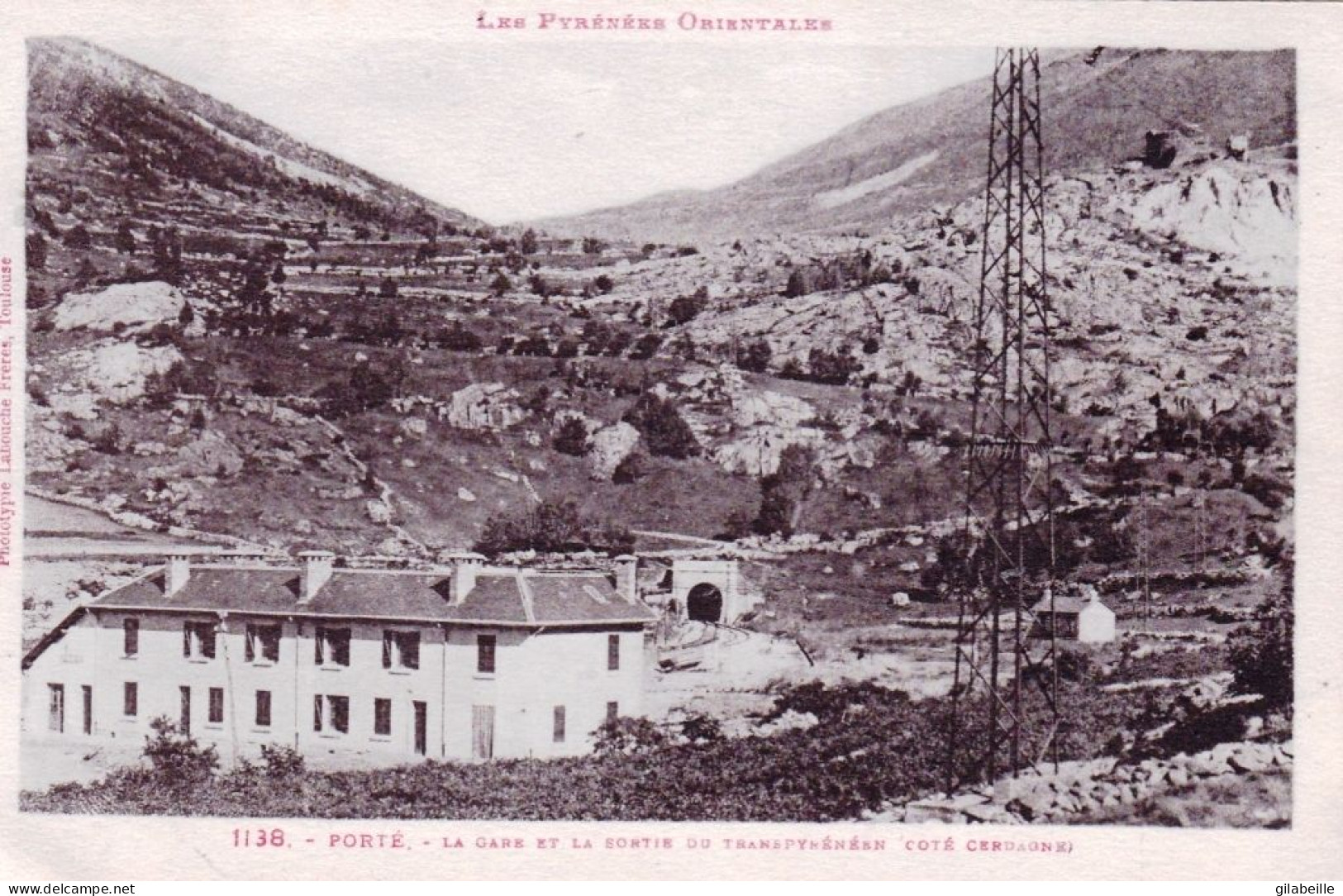 66 - Pyrénées Orientales -  PORTE -  La Gare Et La Sortie Du Transpyrénéen Côté Cerdagne - Otros & Sin Clasificación