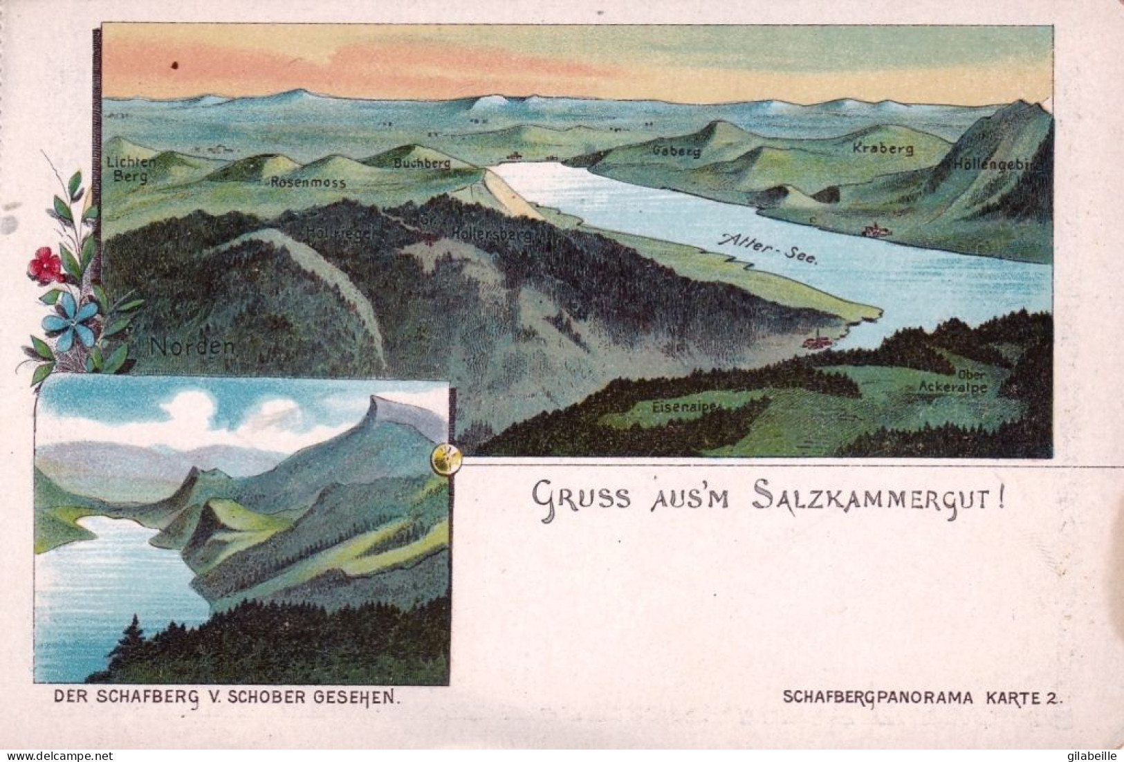 Osterreich -  Gruss Aus Dem SALZKAMMERGUT - Litho - Other & Unclassified