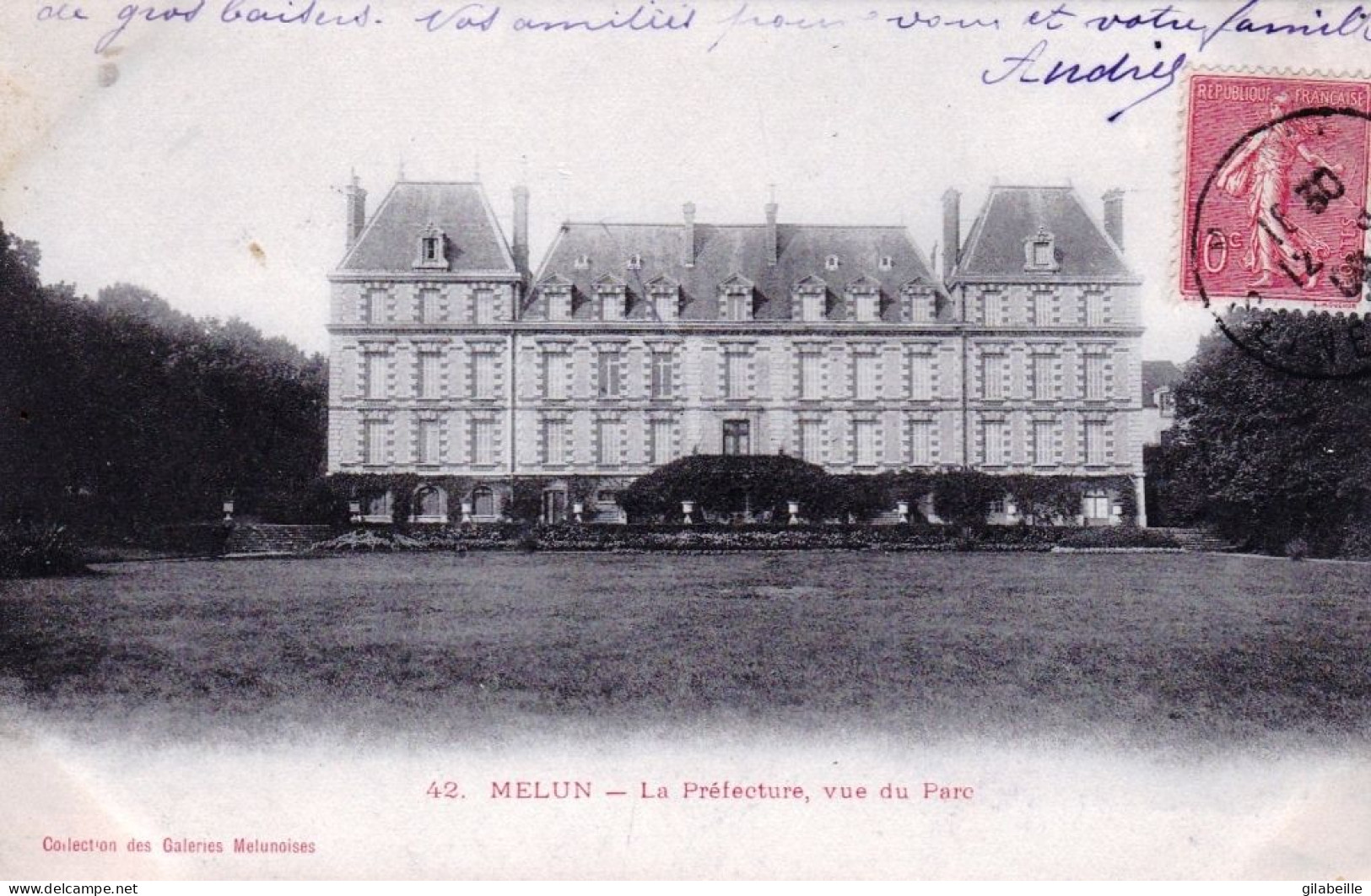 77 - Seine Et Marne -  MELUN - La Prefecture - Vue Du Parc - Melun