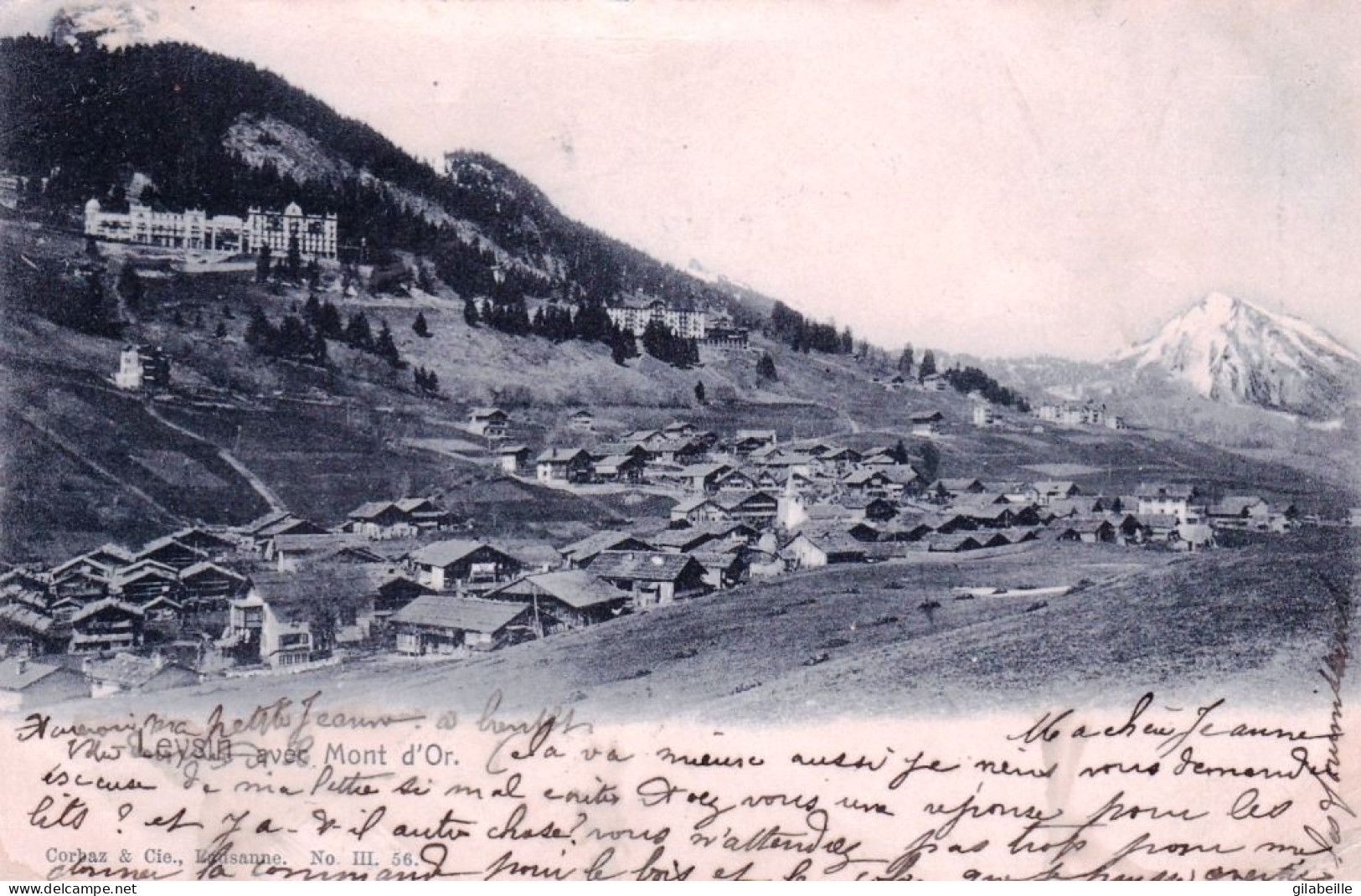 Suisse - LEYSIN Et Le  Mont D Or - 1903 - Andere & Zonder Classificatie