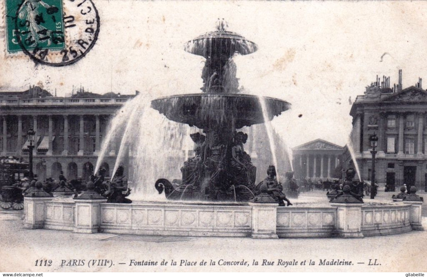 75 - PARIS 08 - Fontaine De La Place De La Concorde - La Rue Royale Et La Madeleine - District 08