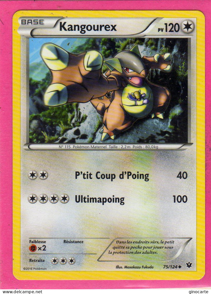 Carte Pokemon Francaise 2016 Xy Impact Des Destins 75/124 Kangourex 120pv Neuve - XY