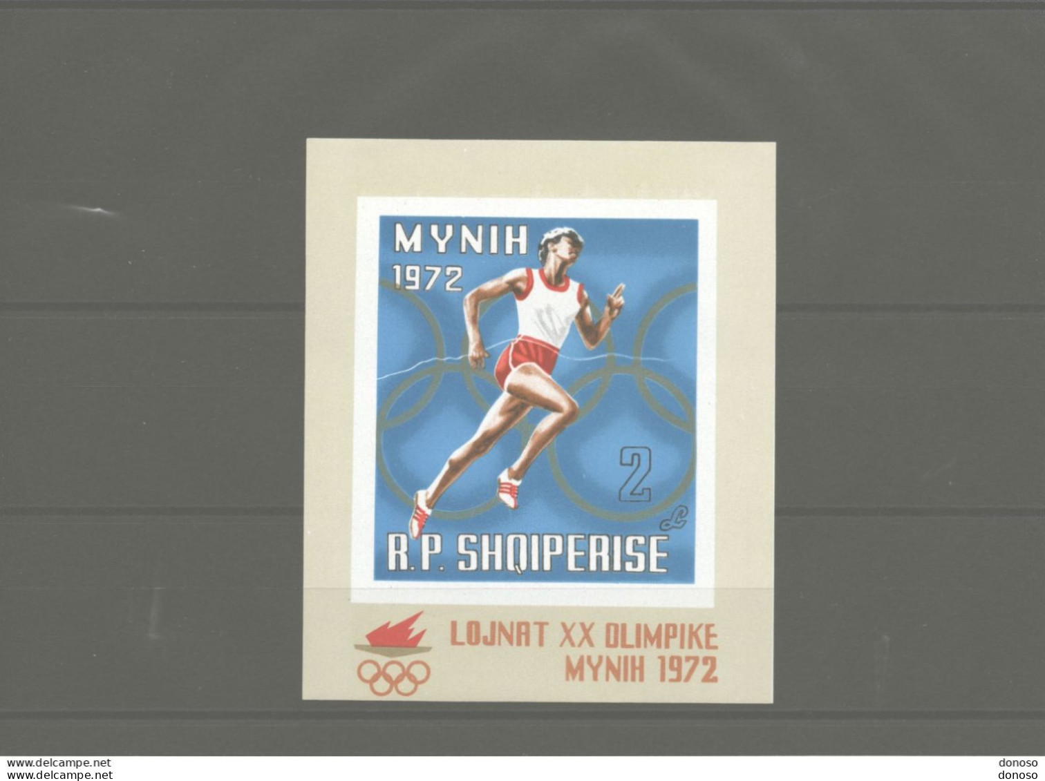 ALBANIE 1971 JEUX OLYMPIQUES DE MUNICH Yvert BF 18, Michel Block 42 NEUF** MNH Cote 4 Euros - Albania